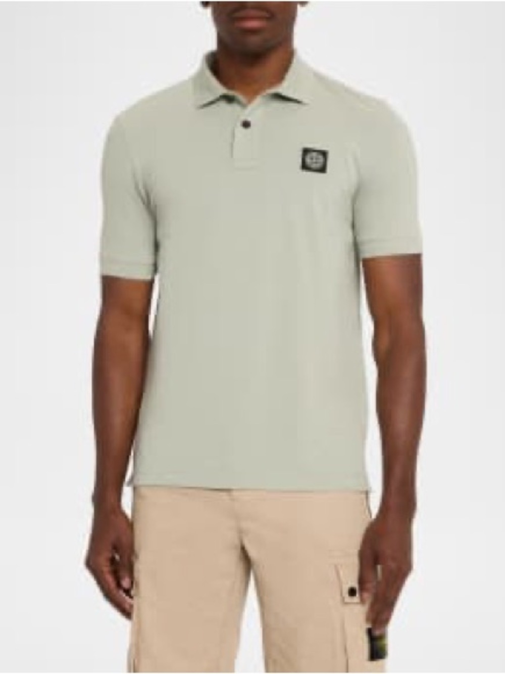 STONE ISLAND Men's Cotton-Stretch Compass Badge Polo Shirt